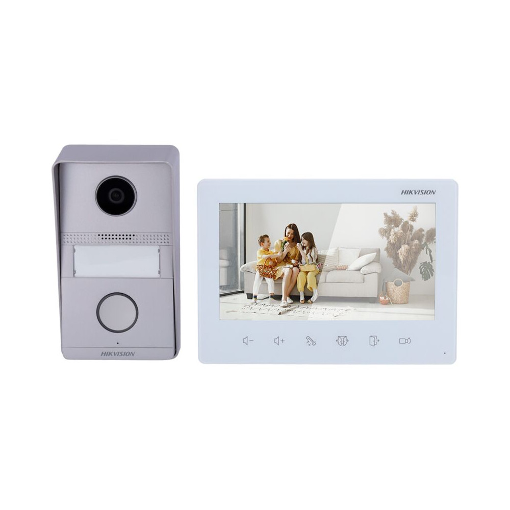 Platine de rue vidéo 2 fils encastrable Hikvision Kis101 Ds-kis101-p/f