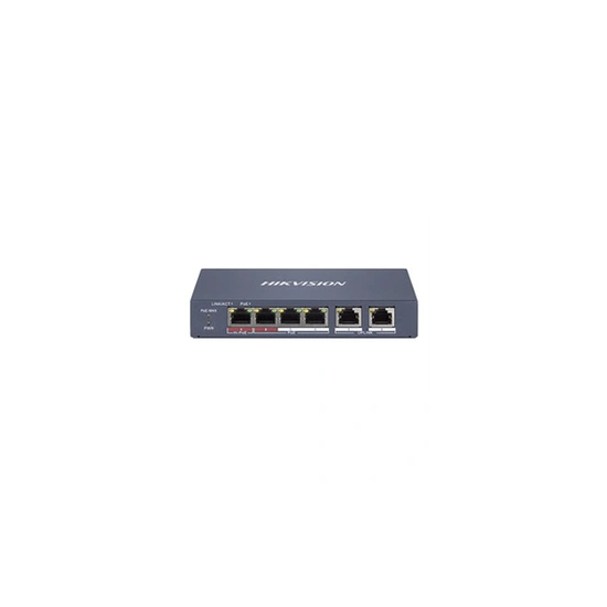 DS-3E1106HP-EI - Commutateur - intelligent - 3 x 10/100 (PoE+) + 2 x 10/100 (liaison montante) + 1 x 10/100 (Hi-PoE) - de bureau