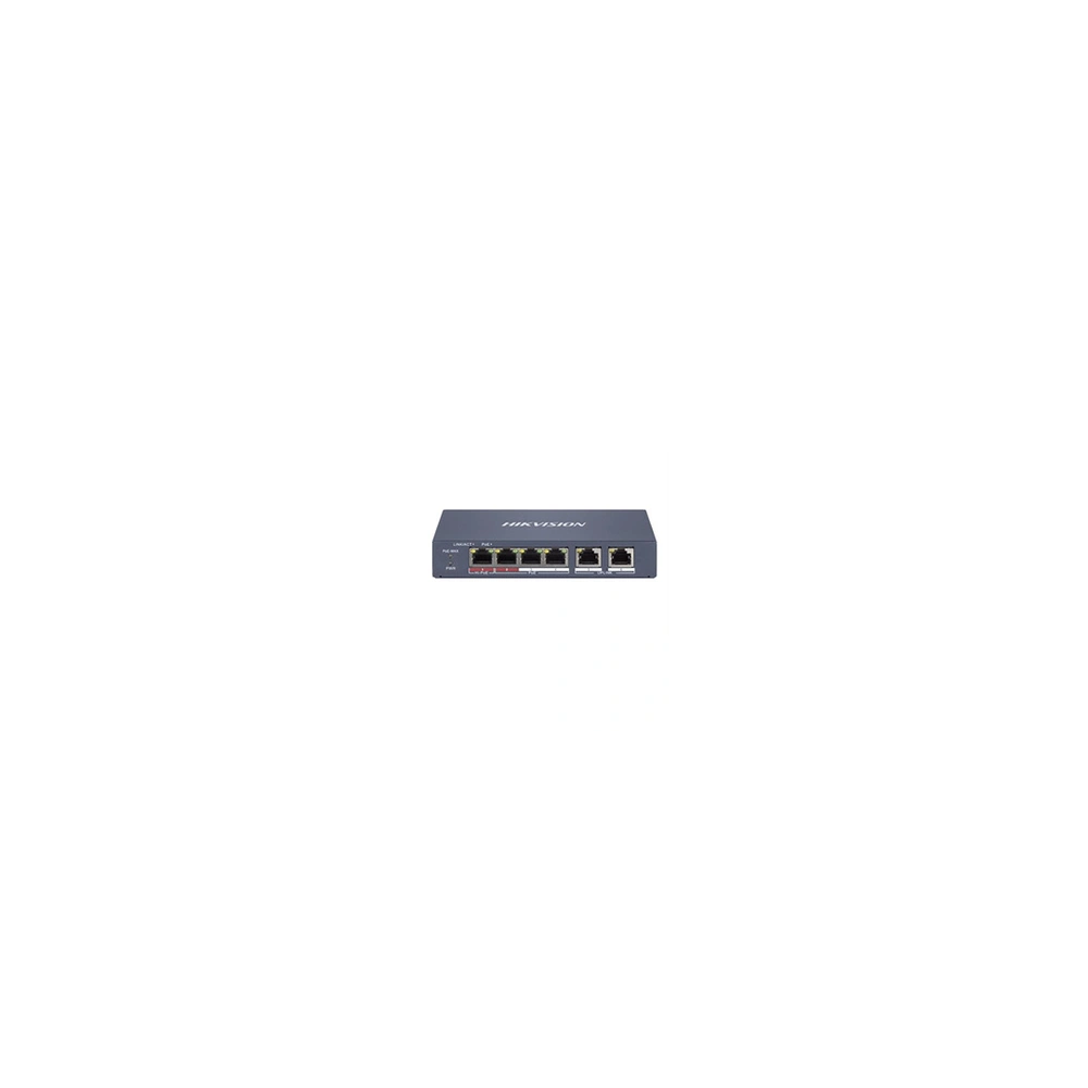 DS-3E1106HP-EI - Commutateur - intelligent - 3 x 10/100 (PoE+) + 2 x 10/100 (liaison montante) + 1 x 10/100 (Hi-PoE) - de bureau