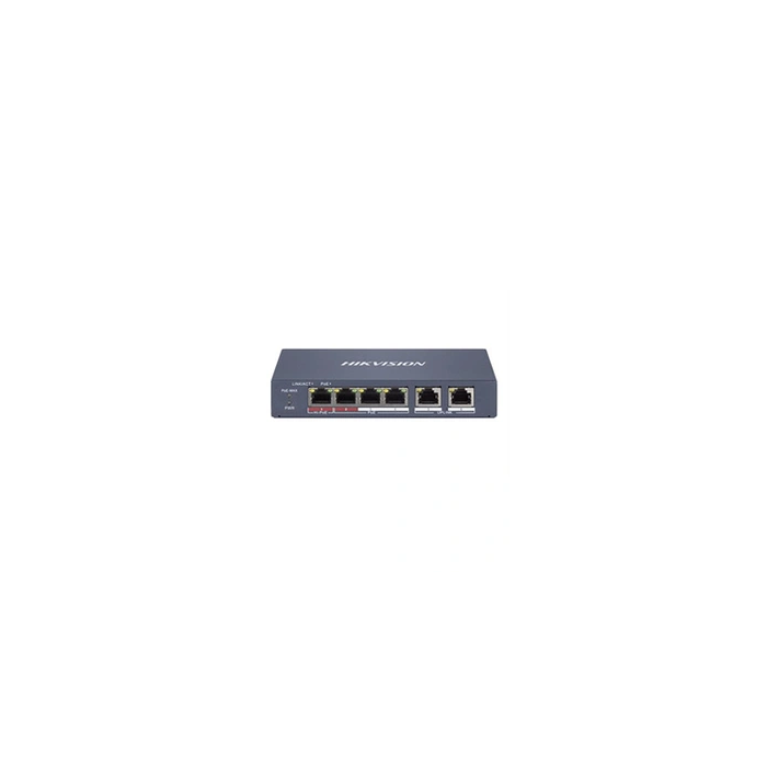 DS-3E1106HP-EI - Commutateur - intelligent - 3 x 10/100 (PoE+) + 2 x 10/100 (liaison montante) + 1 x 10/100 (Hi-PoE) - de bureau
