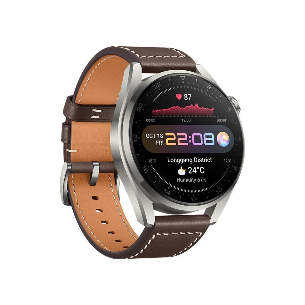 HUAWEI Watch 3 Pro - Edition Classic Marron - Montre connectée