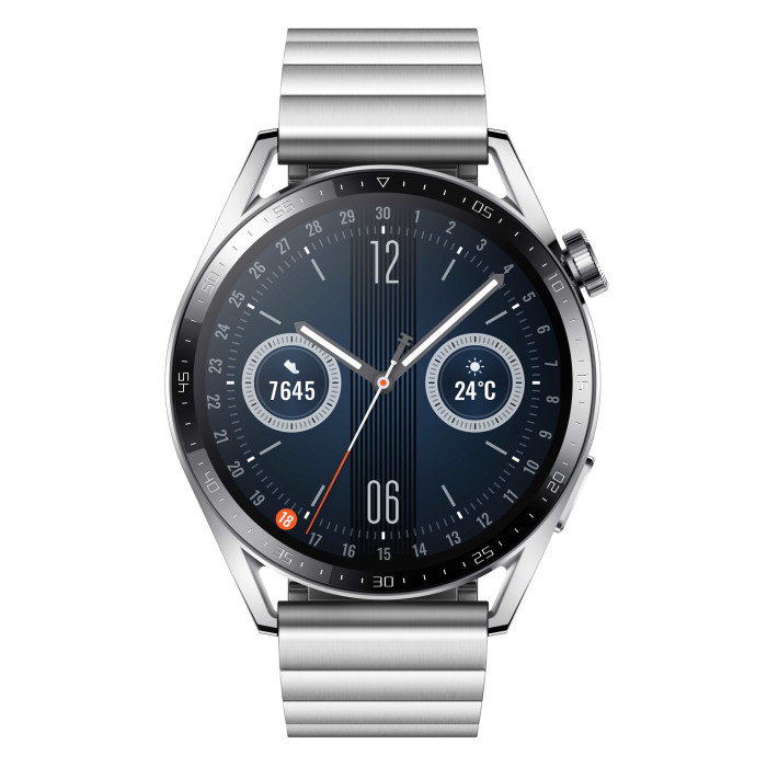 Huawei WATCH GT 3 3,63 cm (1.43 ) AMOLED 46 mm Numérique 466 x 466 pixels Écran tactile Acier inoxydable GPS (satellite) - Neuf