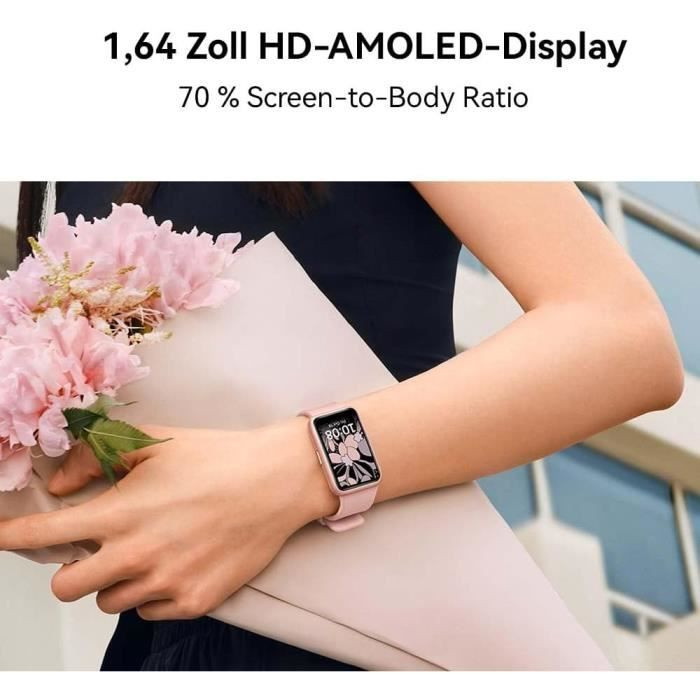 Montre connectée - HUAWEI - WATCH FIT - Écran AMOLED HD 164 Pouces - GPS intégré - Suivi du sommeil