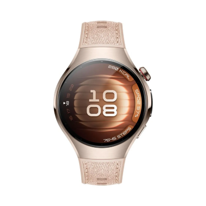 Montre connectée Huawei Watch 5 42 mm Bluetooth Beige avec bracelet en fluoroélastomère Beige