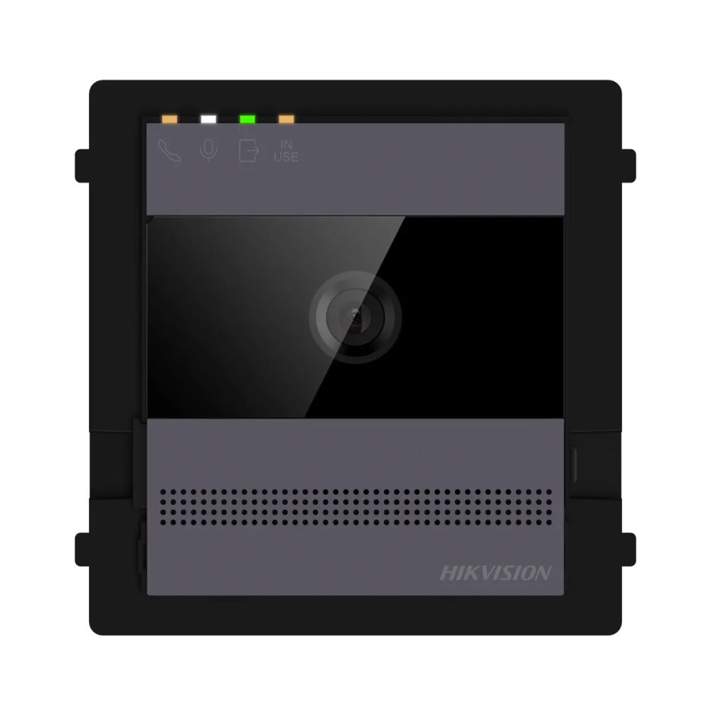 Interphone vidéo Hikvision 2 fils HD 2 MP, 1 bouton, 2 relais, en saillie/encastré, IP65