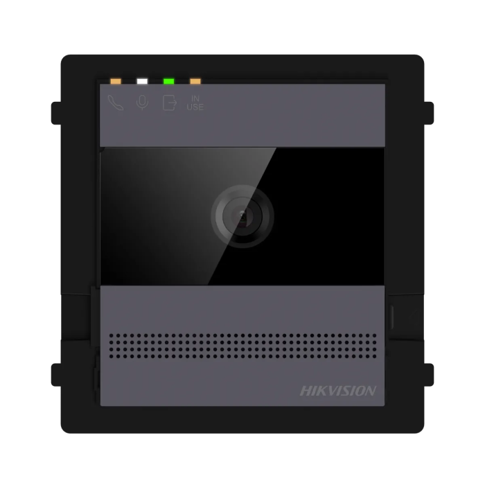 Interphone vidéo Hikvision 2 fils HD 2 MP, 1 bouton, 2 relais, en saillie/encastré, IP65