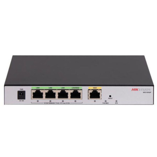Hikvision Ds-3wg105gp-si Routeur Connecté Fast Ethernet, Gigabit Ethernet Noir, Gris
