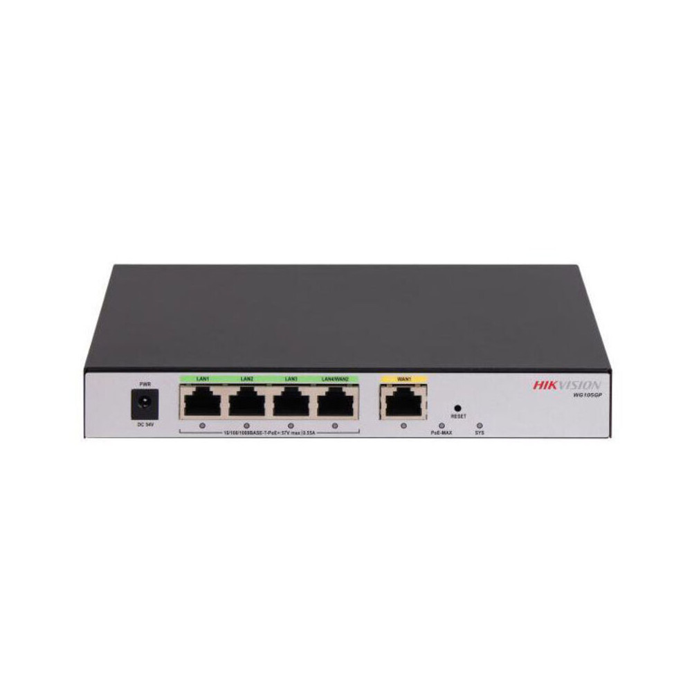 Hikvision Ds-3wg105gp-si Routeur Connecté Fast Ethernet, Gigabit Ethernet Noir, Gris