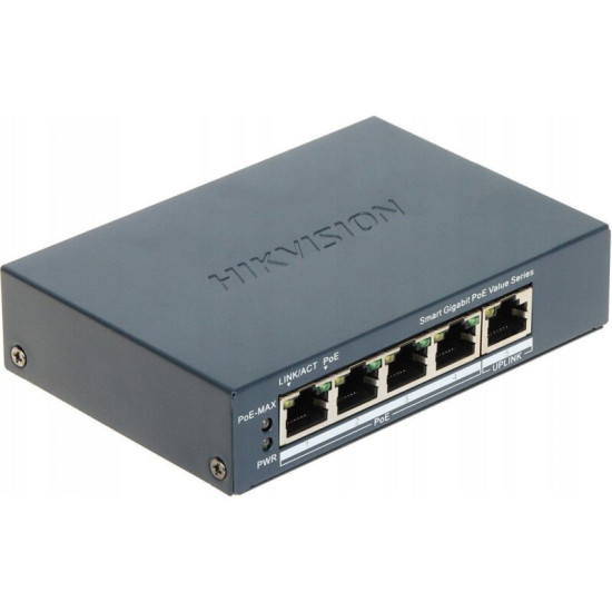 Hikvision DS-3E1505P-EI/M Switch PoE 4 Ports