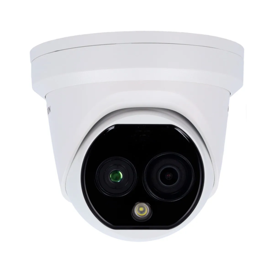 Caméra de Sécurité IP Double Hikvision HeatPro Turret PoE 4MP 2.8mm Extérieur IP67 - DS-2TD1228T-2/QA(B)