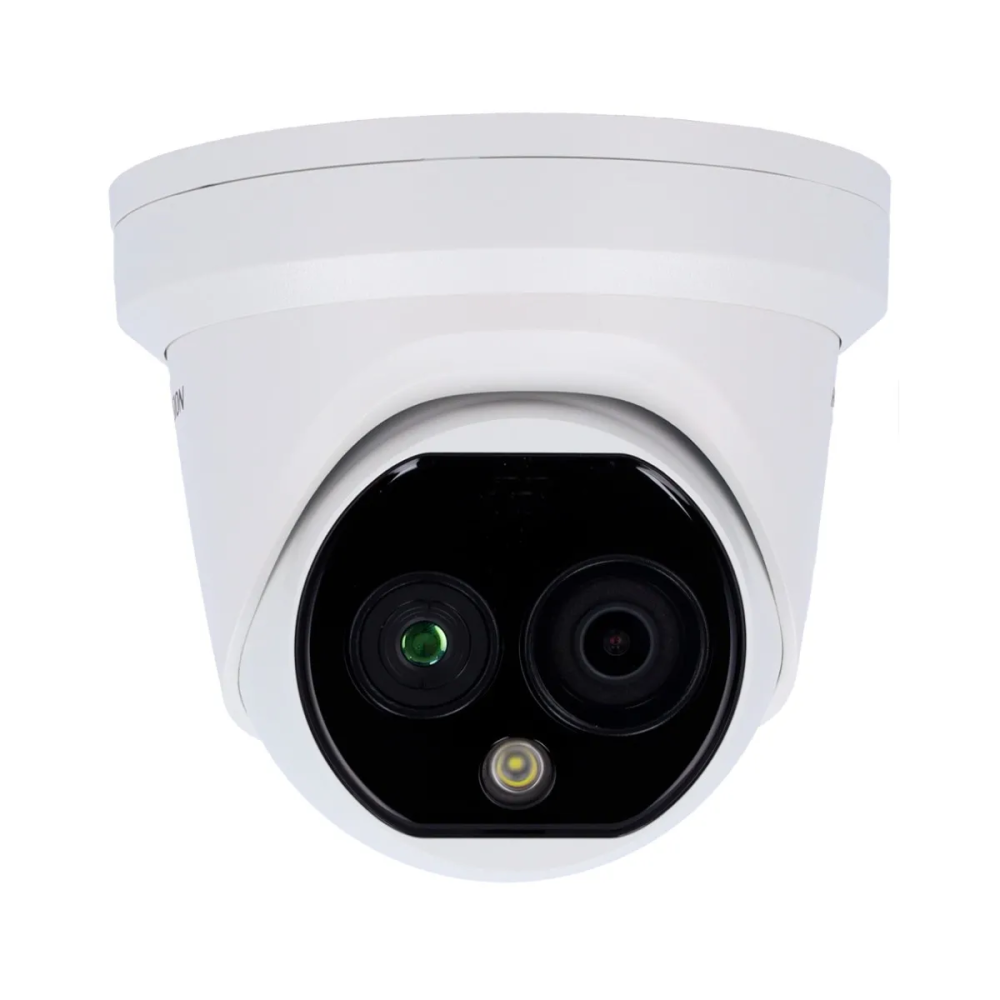 Caméra de Sécurité IP Double Hikvision HeatPro Turret PoE 4MP 2.8mm Extérieur IP67 - DS-2TD1228T-2/QA(B)
