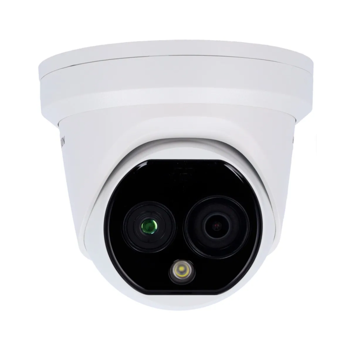 Caméra de Sécurité IP Double Hikvision HeatPro Turret PoE 4MP 2.8mm Extérieur IP67 - DS-2TD1228T-2/QA(B)