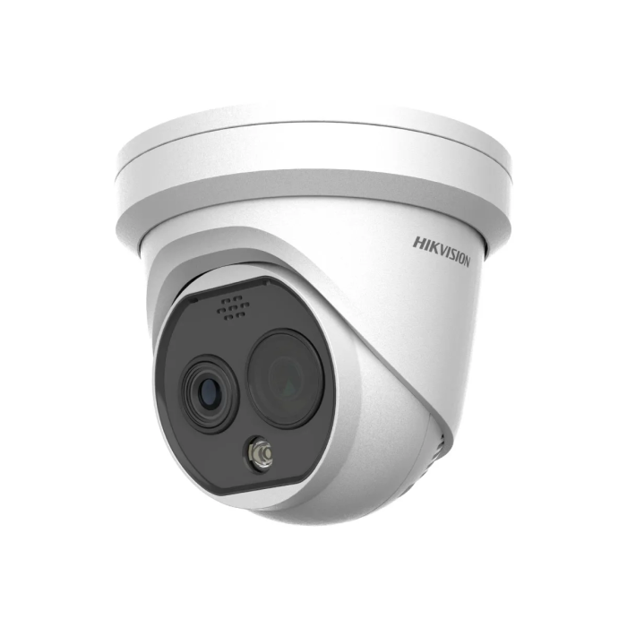 Caméra de Sécurité Thermique IP Hikvision HeatPro Turret PoE 12µm 4MP 3.6mm Extérieure IP67 - DS-2TD1228T-3/QA(B)