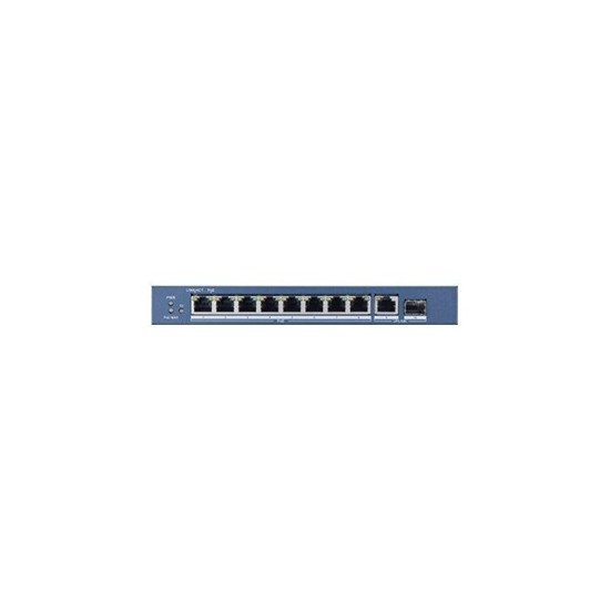 DS-3E0510P-E - Commutateur - non géré - 8 x 10/100/1000 (PoE+) + 1 x 10/100/1000 + 1 x Gigabit SFP - de bureau - PoE+ (110 W) - 