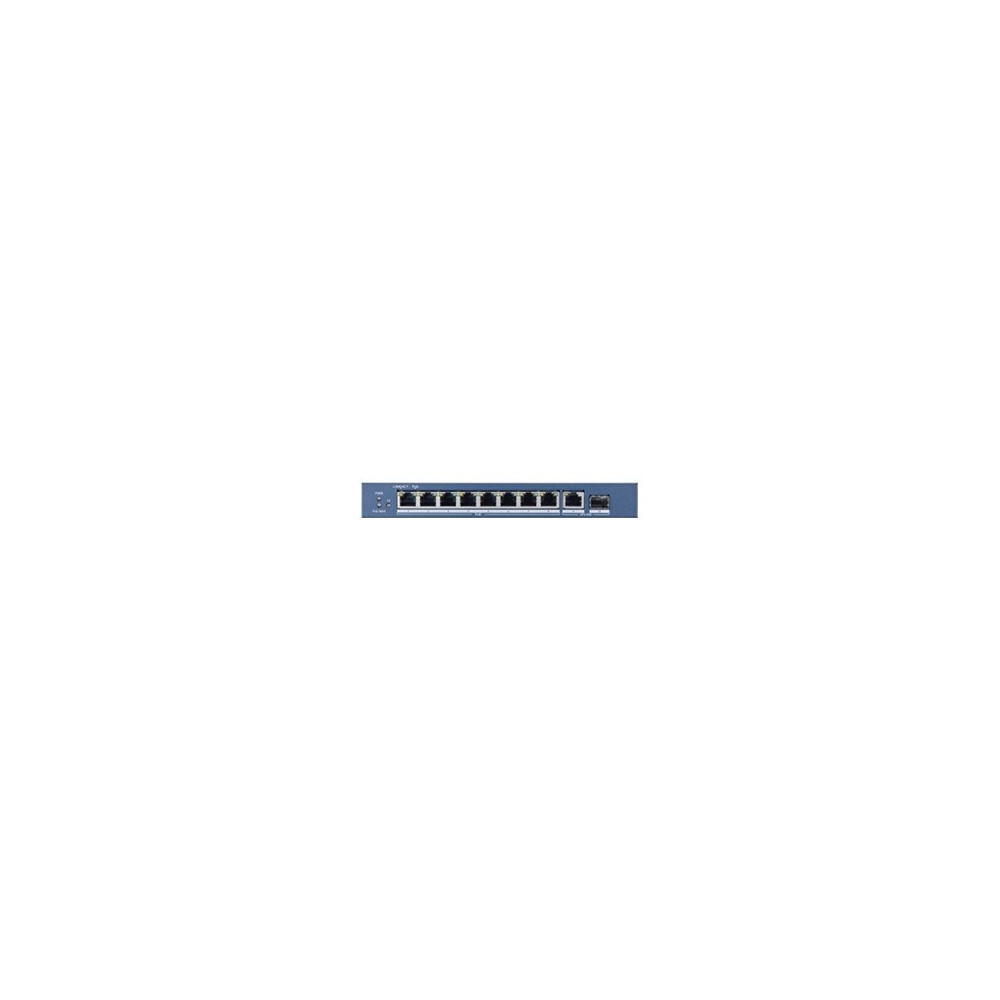 DS-3E0510P-E - Commutateur - non géré - 8 x 10/100/1000 (PoE+) + 1 x 10/100/1000 + 1 x Gigabit SFP - de bureau - PoE+ (110 W) - 
