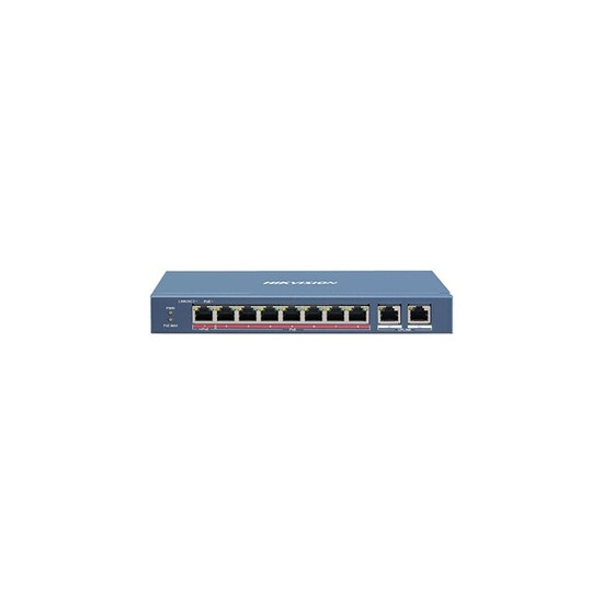 DS-3E0310HP-E - Commutateur - non géré - 7 x 10/100 (High PoE) + 1 x 10/100 (PoE+) + 2 x 10/100/1000 (liaison montante) - de bur