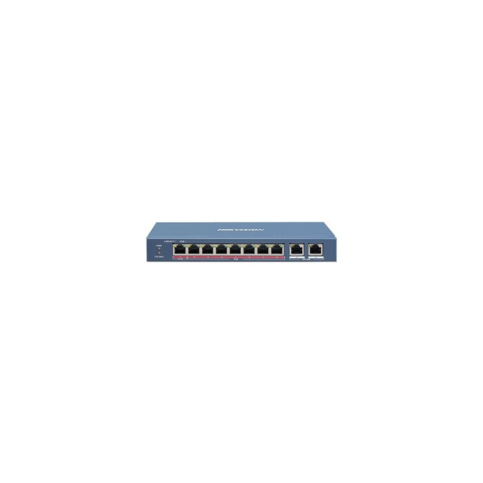 DS-3E0310HP-E - Commutateur - non géré - 7 x 10/100 (High PoE) + 1 x 10/100 (PoE+) + 2 x 10/100/1000 (liaison montante) - de bur