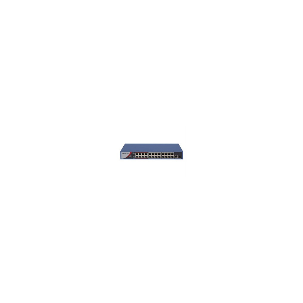 Value Series DS-3E0326P-E/M(B) - Commutateur - non géré - 24 x 10/100 (PoE) + 1 x 10/100/1000 + 1 x Gigabit SFP - de bureau - Po