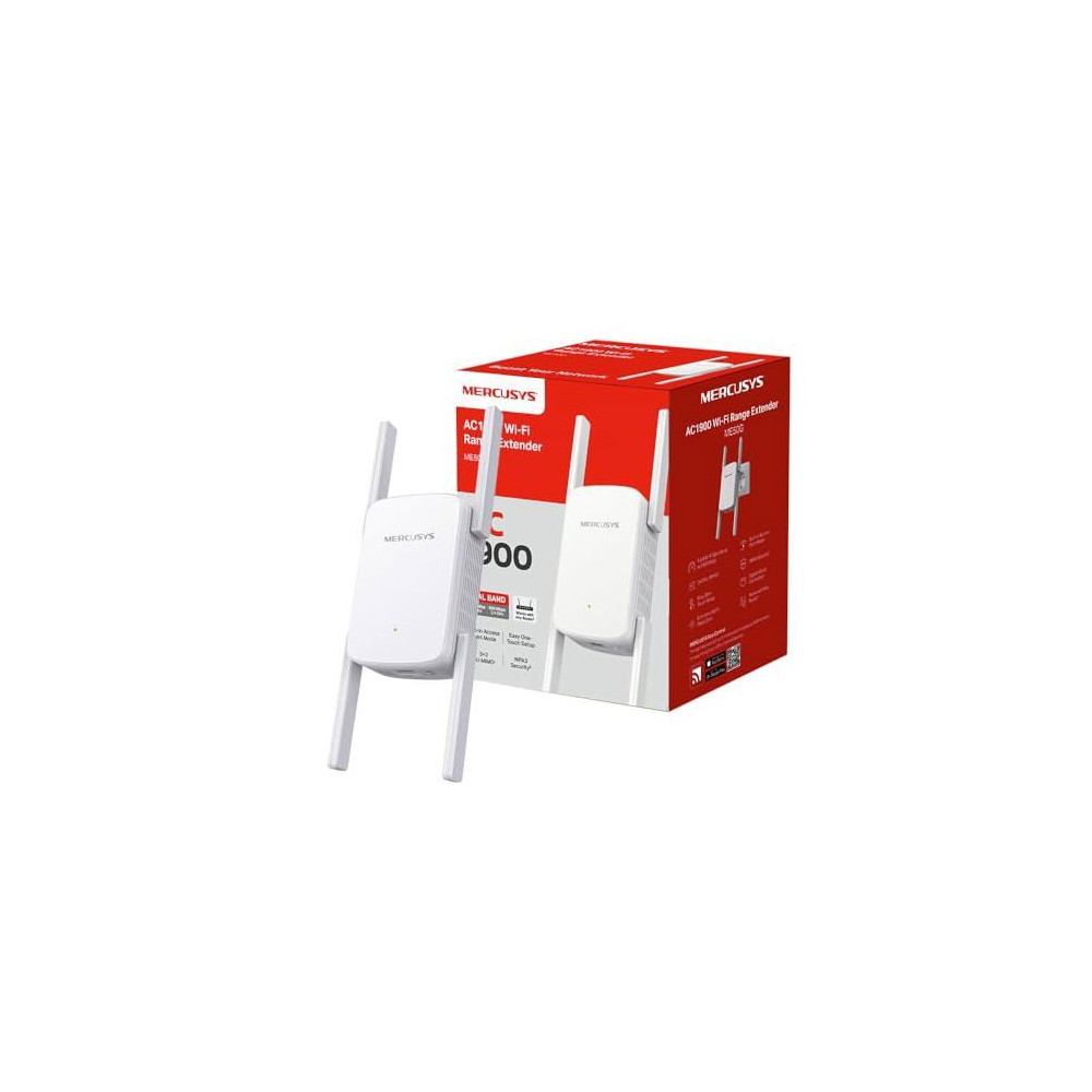 MERCUSYS Répéteur WiFi ME50G Amplificateur Bi-bande WiFi AC1900 Mbps Extender WiFi Deux antennes  gain élevé réglables 1 