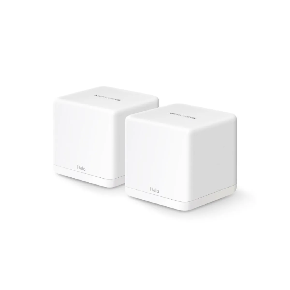 Système Wi-Fi 6 (lot de 2 packs) Mesh AX1500 pour Toute la Maison Vitesse 300 Mbps (2,4 GHz) + 1201 Mbps (5 GHz) 3 ports Gigabit