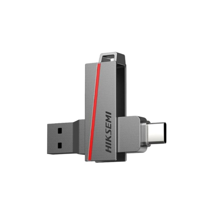 CLE USB HIKSEMI 128 GB Série E307C U3  Dual USB 3.2 et USB Type C Coloris Grey - Neuf