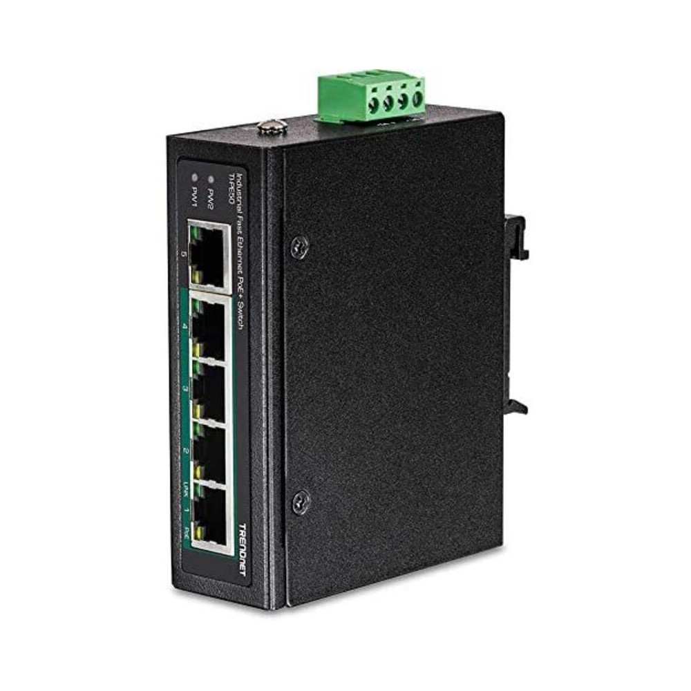 TRENDnet 5-Port IND.Fast ETH POE+ Switch DIN-Rail