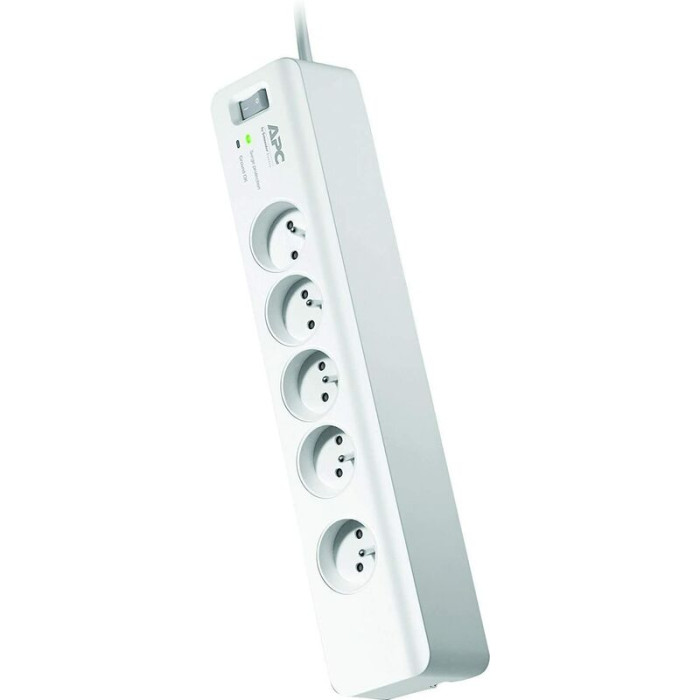 Bloc parafoudre 5 prises 2P+T (2300W) - blanc - Schneider