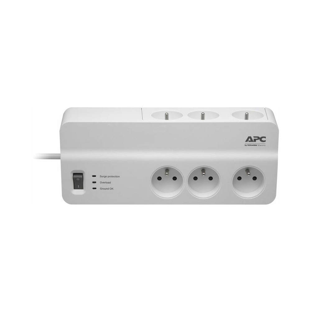 APC - Bloc parafoudre 6 prises 2P+T (2300W) - blanc - Schneider