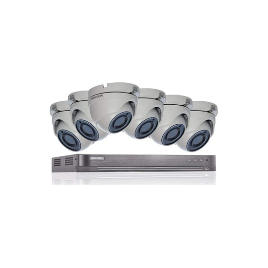 5MP SYSTEME DE SECURITE CCTV 4K DVR 8CH H.265 + HIK 5 MP 2,8MM 6X CAMERAS EXTERIEURES KIT DE VISION NOCTURNE COMMERCE DS-7208HUH