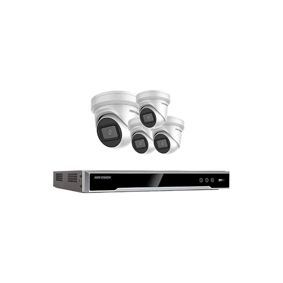 Système de vidéosurveillance IP-POE 8 MP 8CH 4K UHD NVR Audio MIC Couleur 4x Dôme Caméra 4MP (HDD 2 To pré-installé)