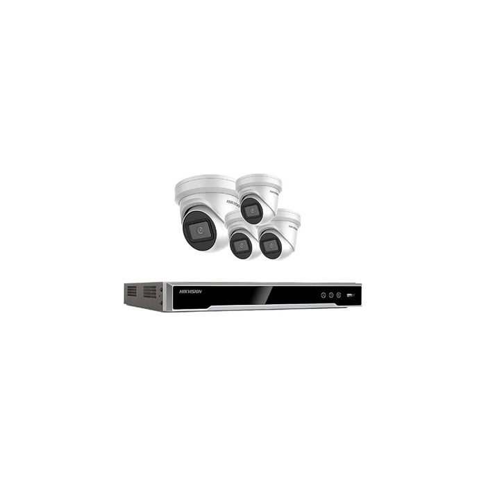 Système de vidéosurveillance IP-POE 8 MP 8CH 4K UHD NVR Audio MIC Couleur 4x Dôme Caméra 4MP (HDD 2 To pré-installé)
