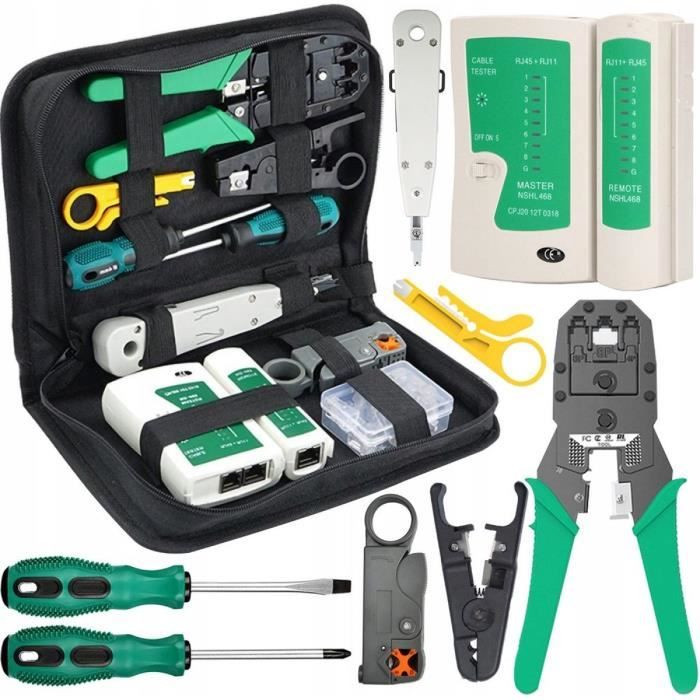 Ensemble dOutils de Réseau - TRENDNET - 19 Pièces - Kit de Test Complet - Polyvalent