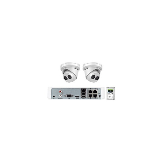 . Kit de surveillance par caméra IP Full HD 6 mégapixels 2 * IP Turret Cameras 6MP AcuSense Fixed 2.8mm