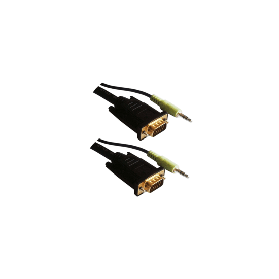 Câble vidéo VGA + Audio Mâle / Mâle 15m