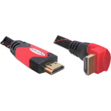 Câble vidéo HDMI High speed coudé bas 3m