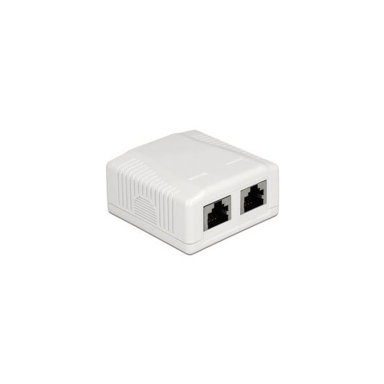 Prise monobloc 2 RJ45 STP Cat 6A