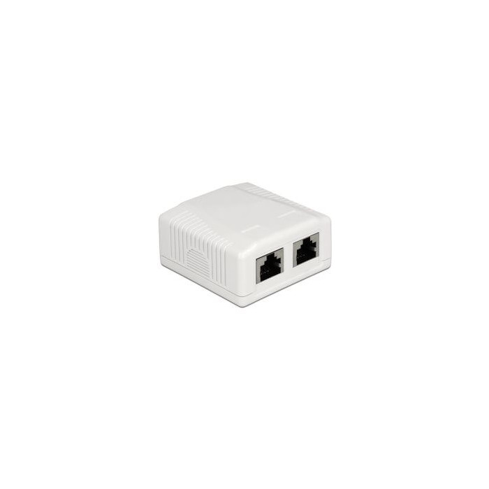 Prise monobloc 2 RJ45 STP Cat 6A