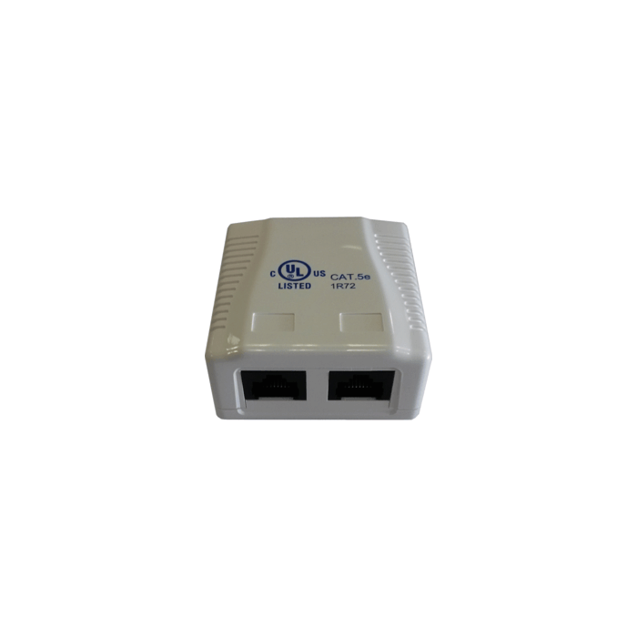 Prise monobloc 2 RJ45 U/UTP Cat 5e