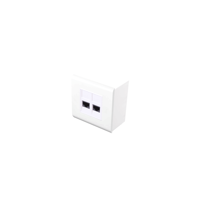 Prise complète 2 RJ45 U/UTP Cat 6 format Legrand