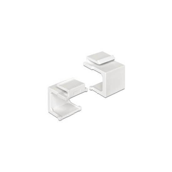 4 bouchons pour panneau de brassage 1 port blanc