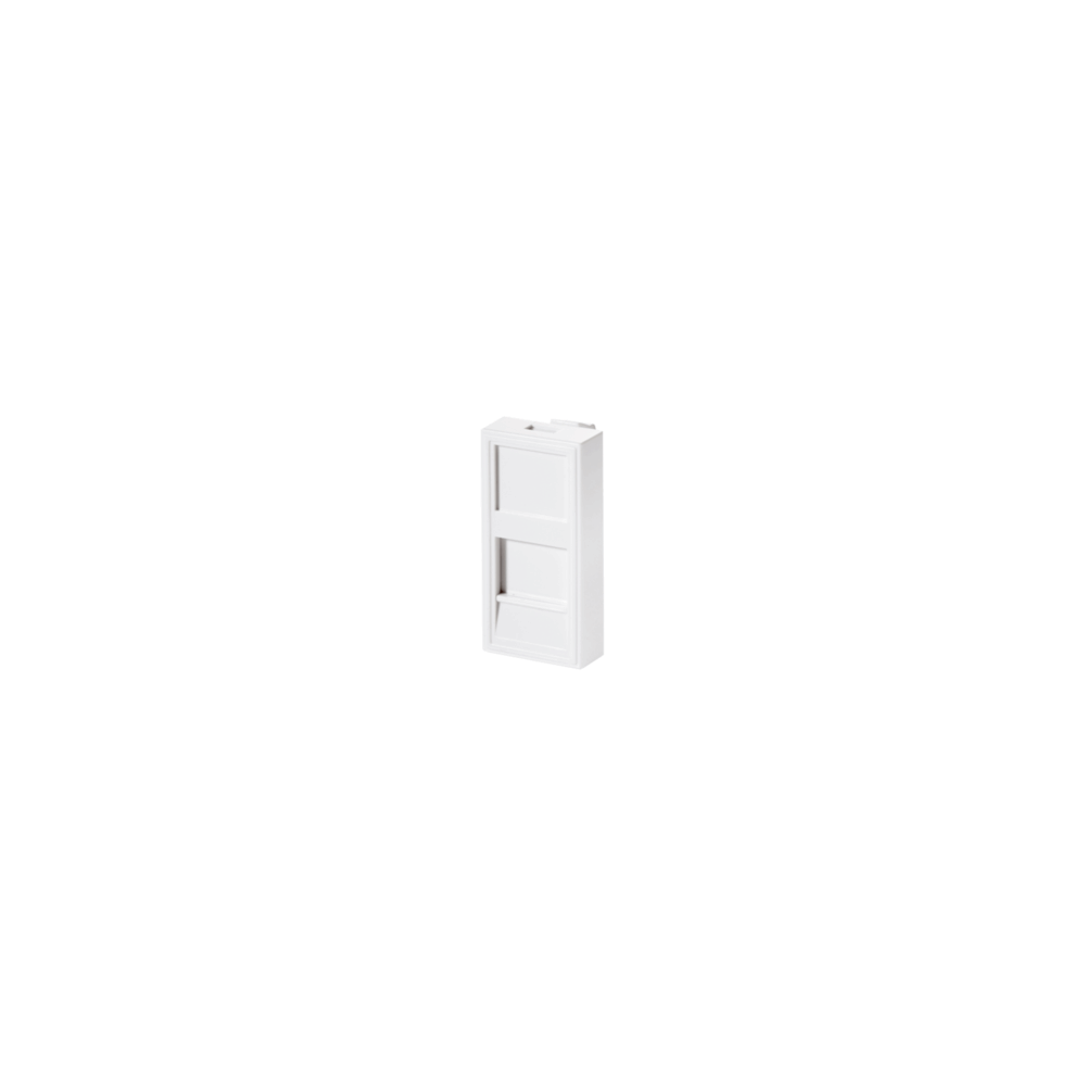 Plastron 1 RJ45 22.5x45 blanc
