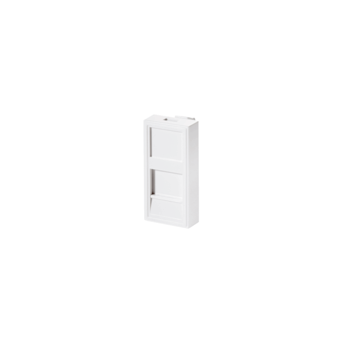 Plastron 1 RJ45 22.5x45 blanc