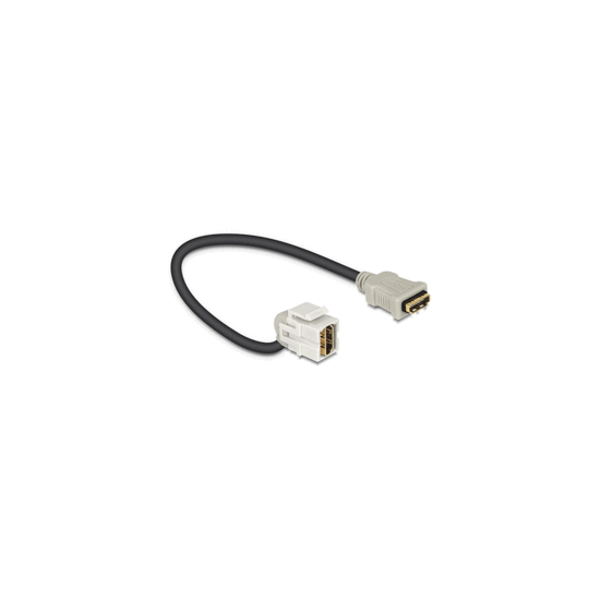 Embase Keystone HDMI F/F 110° avec câble 20cm