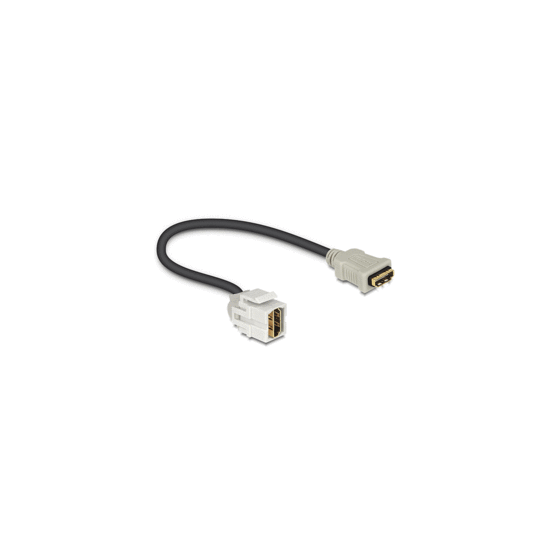 Embase Keystone HDMI F/F 250° avec câble 20cm