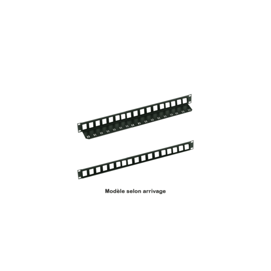 Panneau de brassage nu 19" 1U 16 ports Keystone