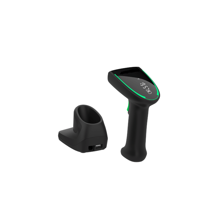 Lecteur code barre sans fils 2D + base USB