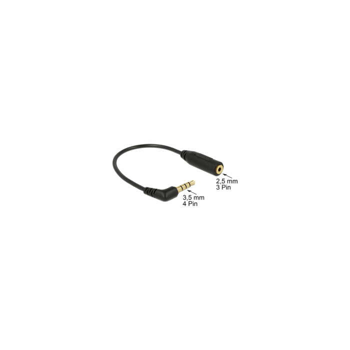 Câble audio Jack 3,5 mâle 4 pin vers 2,5 femelle