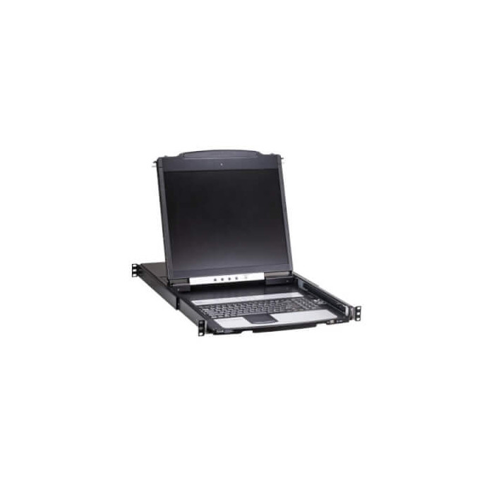 Console KVM rackable 1U sur IP Cat 5e + écran 19''