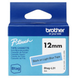 Ruban Btag non-laminé 12mm Noir/Bleu