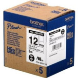 Rubans HG HIGH GRADE laminé 12mm Noir/Mat argent